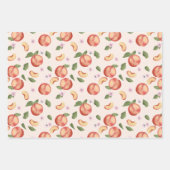 ボタニカルウォーターの桃&花 ラッピングペーパーシート (正面3)
