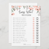 ボタニカルウォーターの色のブライダルシャワー推測誰がゲーム プログラム (正面/裏面)