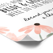 ボタニカルウォーターの色"年齢を推測"ブライダルシャワー ポスター (角)