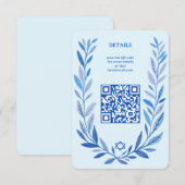 ボタニカルウォーターカスタムカラーQRバーバルミツワー エンクロージャーカード (正面/裏面)