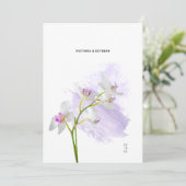 ボタニカルウォーターカラーオーキッド結婚式招待状 招待状 (スタンド正面)