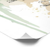 ボタニカルウォーターカラーキャンバス – ミニマル自然 – イン ポスター (コーナー)