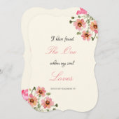 ボタニカルウォーターカラークリスチャン結婚式招待状 (正面/裏面)