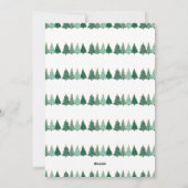 ボタニカルウォーターカラークリスマスツリーホリデーカード シーズンカード (裏面)