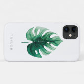 ボタニカルウォーターカラーグリーンモンステラ葉 Case-Mate iPhoneケース (裏面(横))