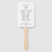 ボタニカルウォーターカラーグリーン結婚式 プログラムファン ハンドファン (裏面)