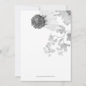 ボタニカルウォーターカラーサンフラワーズブライダルシャワー 招待状 (裏面)