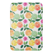 ボタニカルウォーターカラーシトラスフローラ バスマット (正面縦)