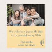 ボタニカルウォーターカラーピースラブクリスマスカード (内部フラット)