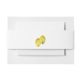 ボタニカルウォーターカラーレモン結婚式招待状 招待状ベリーバンド