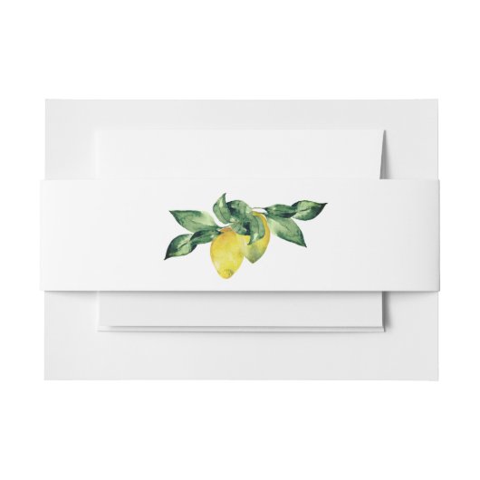 ボタニカルウォーターカラーレモン結婚式招待状 招待状ベリーバンド (正面例)