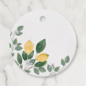 ボタニカルウォーターカラーレモン&グリーン結婚リー フェイバータグ (裏面)