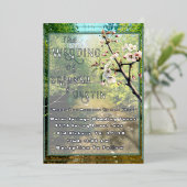 ボタニカルウォータークリーク結婚式招待状 箔招待状 (立ち正面)