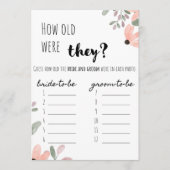 ボタニカルウォーターブライダルシャワー「年齢を推測」 プログラム (正面)