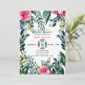 ボタニカルウォーターヴィンテージ葉フローラブライダル 招待状 (スタンド正面)
