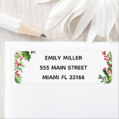 ボタニカルウォーター住所 シールグリーンレッド ラベル (インサイチュ)