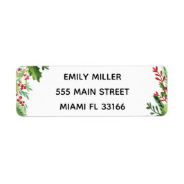 ボタニカルウォーター住所 シールグリーンレッド ラベル