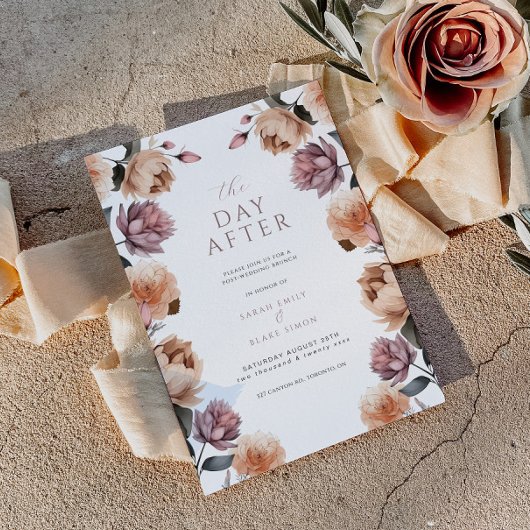 ボタニカルウォーター結婚のブランチ後の色 招待状