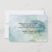 ボタニカルウォーター結婚カラーサンキューカード サンキューカード (裏面)