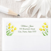 ボタニカルウォーター結婚カラーチューリップ差出人住所 ラベル (インサイチュ)