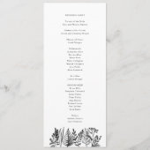 ボタニカルウォーター結婚式 プログラム (裏面)