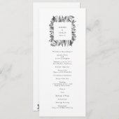 ボタニカルウォーター結婚式 プログラム (正面/裏面)