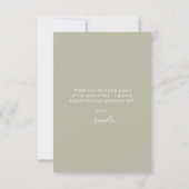 ボタニカルウォーター色フローラフレームブライダルシャワー サンキューカード (裏面)