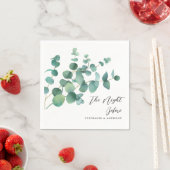 ボタニカルウォーター色ユーカリ前の夜 スタンダードカクテルナプキン (インサイチュ)