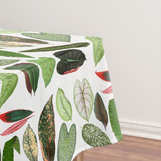 ボタニカルウォーター色ヴィンテージ緑葉色 テーブルクロス (インサイチュ)