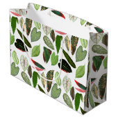 ボタニカルウォーター色ヴィンテージ緑葉色 ラージペーパーバッグ (裏面アングル)