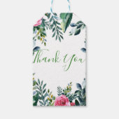 ボタニカルウォーター色ヴィンテージ葉フローラの恩恵 ギフトタグ (正面)