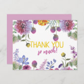 ボタニカルウォーター色Iサンキューカード サンキューカード (正面/裏面)