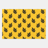 ボタニカルウッドカット ラッピングペーパーシート (正面3)