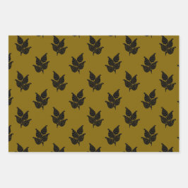 ボタニカルウッドカット ラッピングペーパーシート