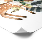 ボタニカルウッドランドアニマルズベビースプリングルウェルカム ポスター (角)