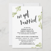 ボタニカルウ得ェ結婚したタイポグラフィポス結婚ト 招待状 (正面)