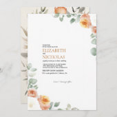 ボタニカルエレガモダンントウェディング招待状 招待状 (正面/裏面)