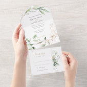 ボタニカルエレガンスオールインワン結婚ズスイート オールインワン招待状 (貼ってはがせる)