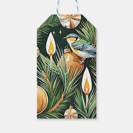 ボタニカルエレガンスクリスマスギフトラベル ギフトタグ (正面)