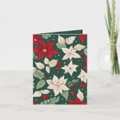 ボタニカルエレガンスクリスマスフォールディンググリーティングカード カード (正面)