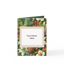 ボタニカルエレガンスクリスマスフォールディンググリーティングカード