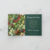 ボタニカルエレガンスクリスマスフォールディンググリーティングカード カード (内部)