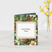 ボタニカルエレガンスクリスマスフォールディンググリーティングカード カード (黄色い花)