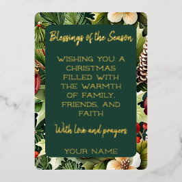 ボタニカルエレガンスクリスマス 箔シーズンカード