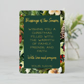 ボタニカルエレガンスクリスマス 箔シーズンカード (立ち正面)