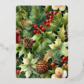 ボタニカルエレガンスクリスマス 箔シーズンカード (裏面)