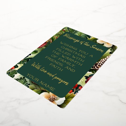 ボタニカルエレガンスクリスマス 箔シーズンカード (回転した状態)