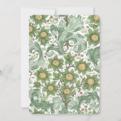 ボタニカルエレガンステーブルナンバーカード 招待状 (裏面)