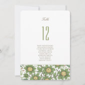 ボタニカルエレガンステーブルナンバーカード 招待状 (正面)