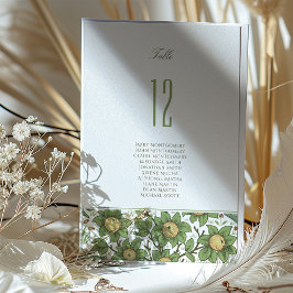 ボタニカルエレガンステーブルナンバーカード 招待状